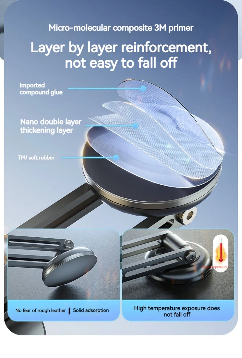 15W Metal Magnetic Car Phone Holder Wireless Charger