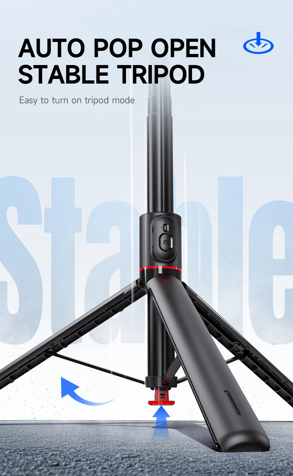 TT01 Portable 70 Inch All-in-one Auto Pop Open Tripod