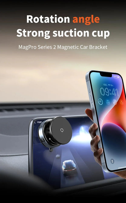Universal Vacuum Car Magnetic Phone Holder Foldable Suction Cup