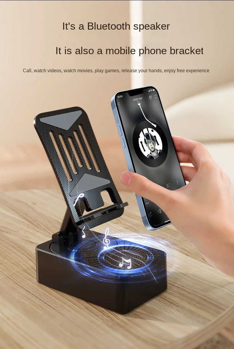 3 In 1 Mobile Phone Bracket Bluetooth Speaker Power Bank