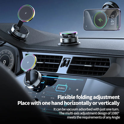 15W Wireless Car Charger Phone Holder Vacuum Suction Cup