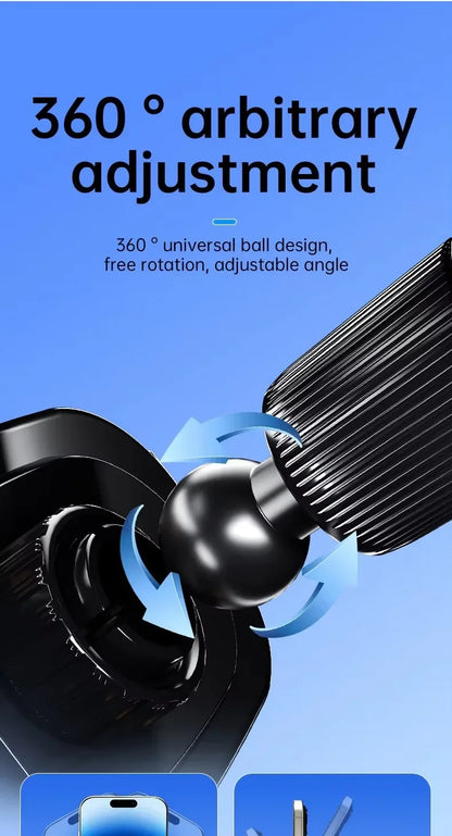 Wireless Car Charger Fast Charge Manual Clamping Air Vent