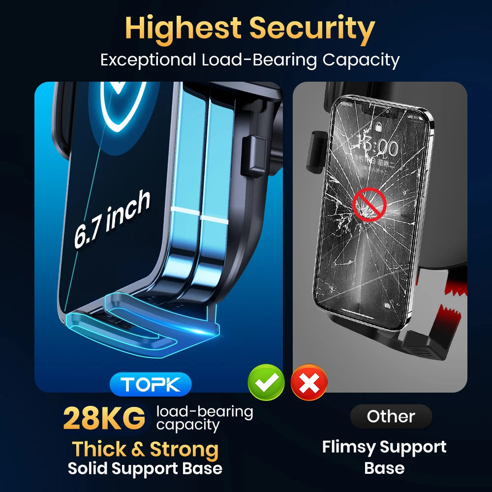 TOPK Car Phone Holder Phone Mount Car Suction Stand
