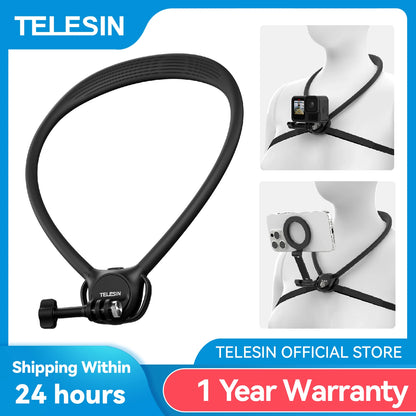 TELESIN Phone Action Camera 2 in 1 Neck Hold Mount