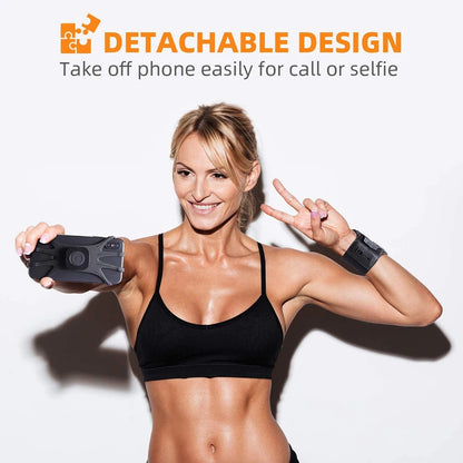 Running Wristband Phone Holder 360°Rotation Detachable Sports