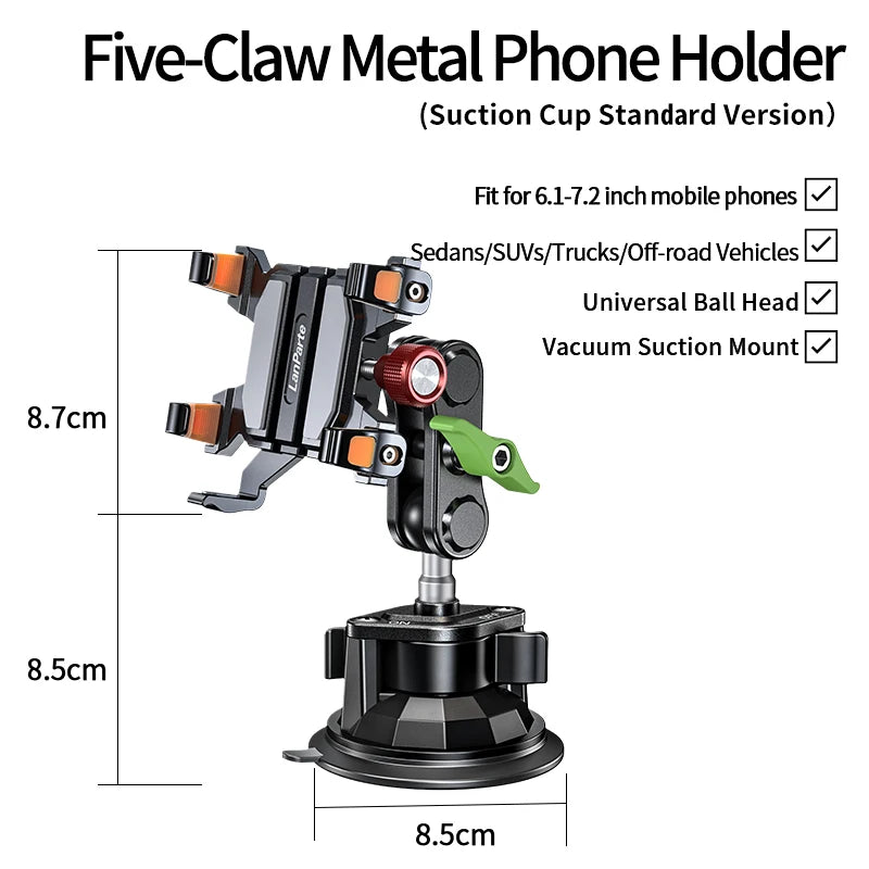 Five Claw Metal Vacuum Adsorption Car Phone Holder Bracket