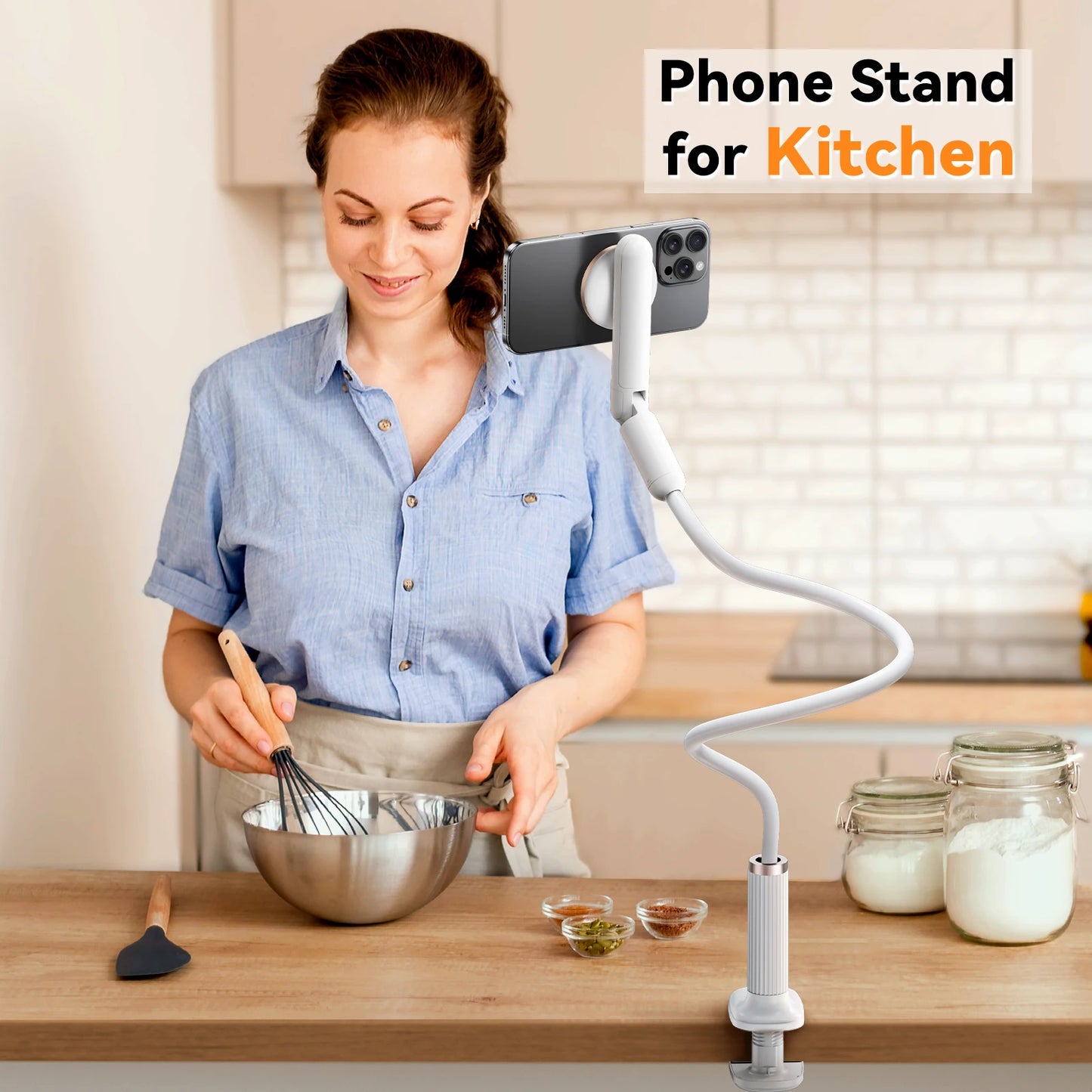 Universal Gooseneck Phone Stand Holder Magnetic