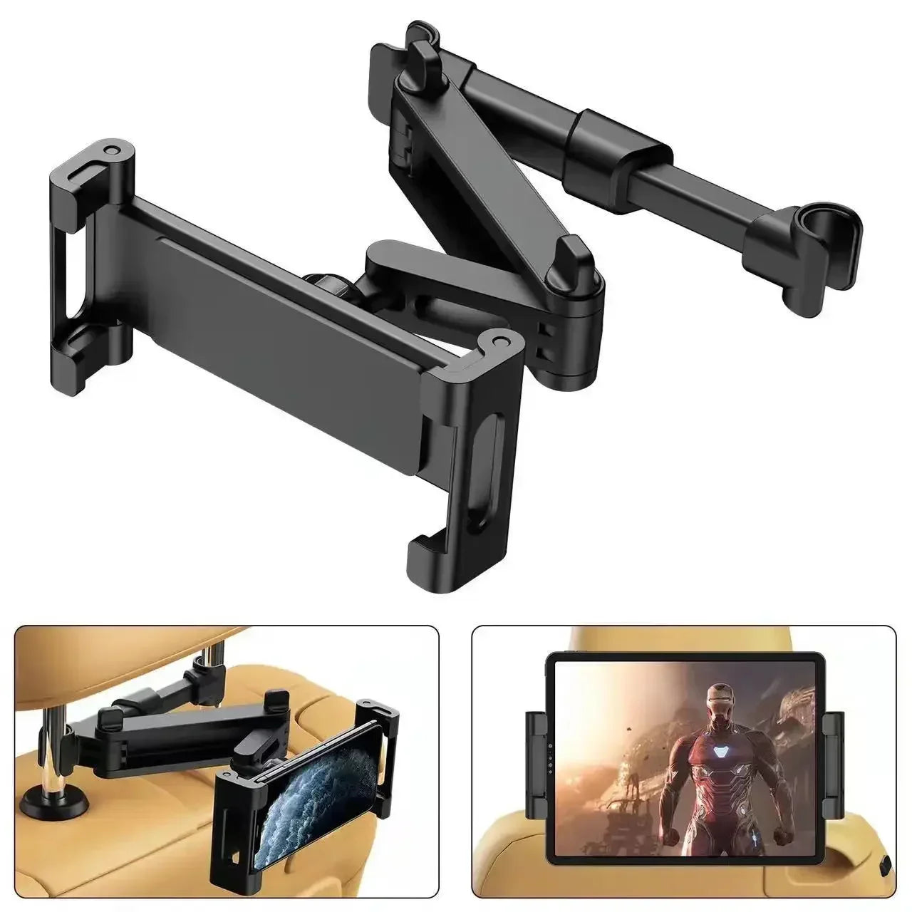 Car Tablet Holder Back Seat Headrest Mount Stand
