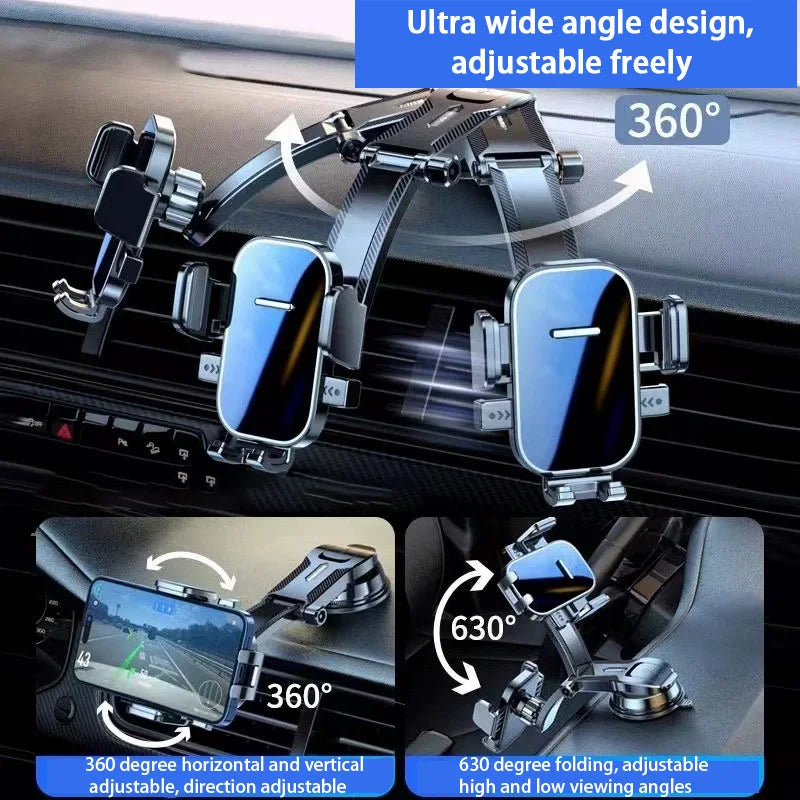 Car Phone Holder Stand Dashboard Mount 360° Rotatable