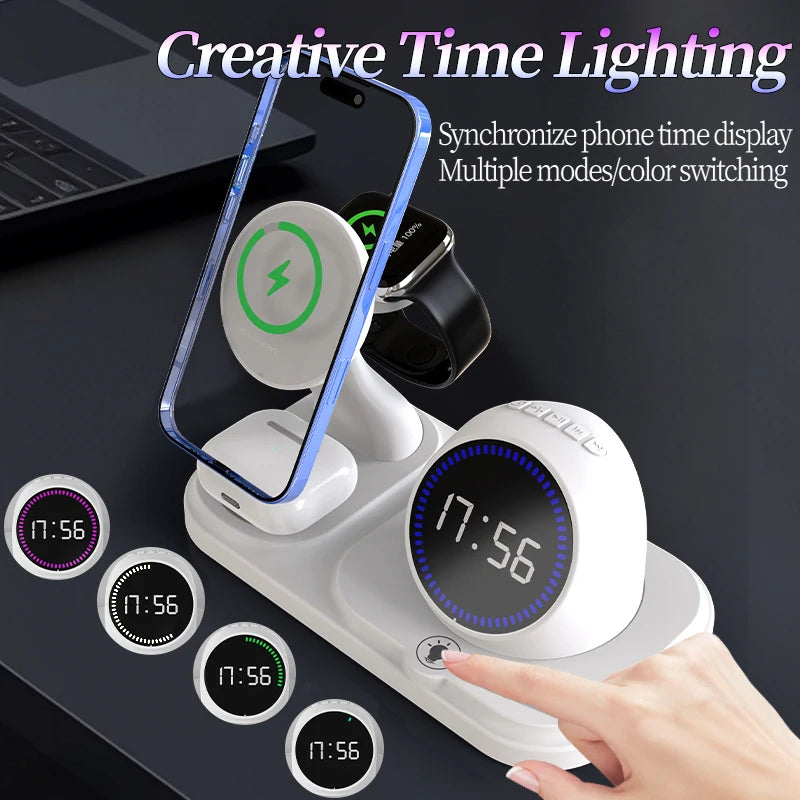 NEW 6 in 1 Desk Phone Holder with Wireless Charger