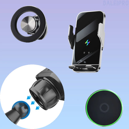 Phone Holder Car Magnetic Phone Mount Smart Sensing Wireless Charging