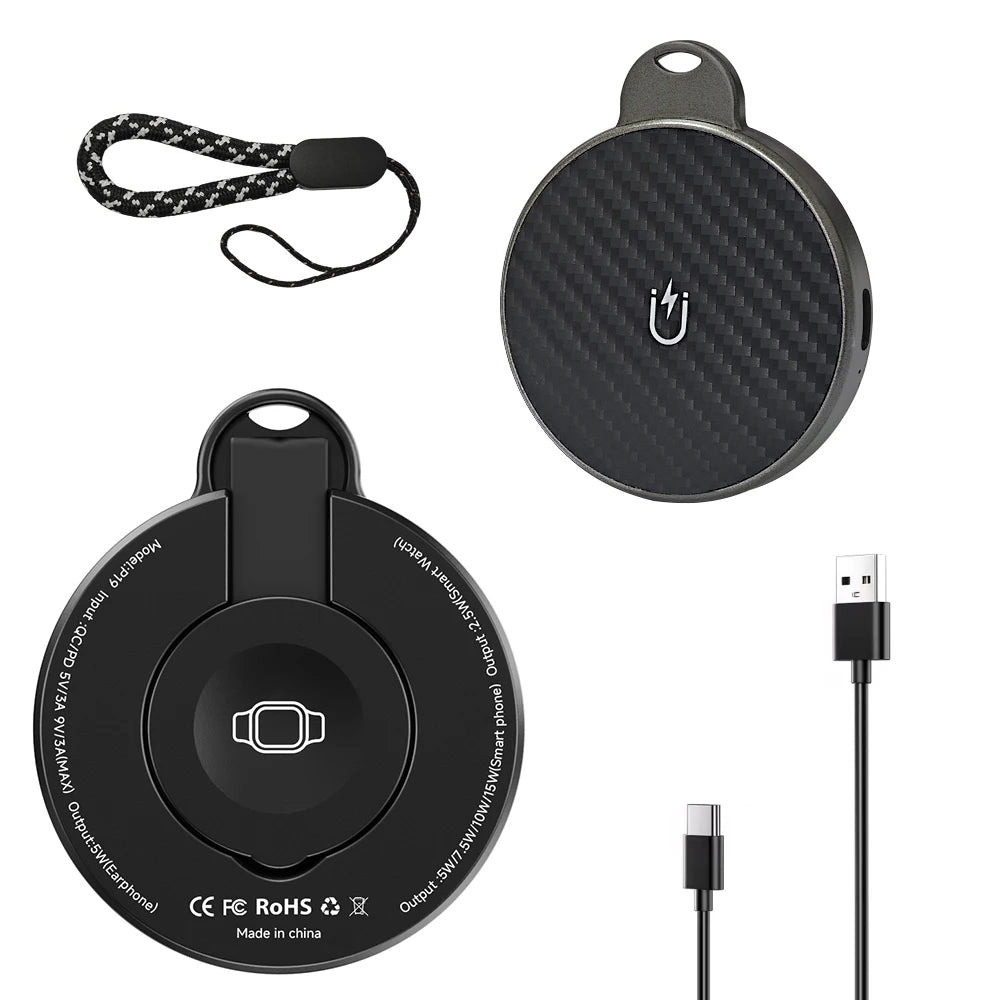 2 in 1 Wireless Charging Station Fast Magnetic Foldable
