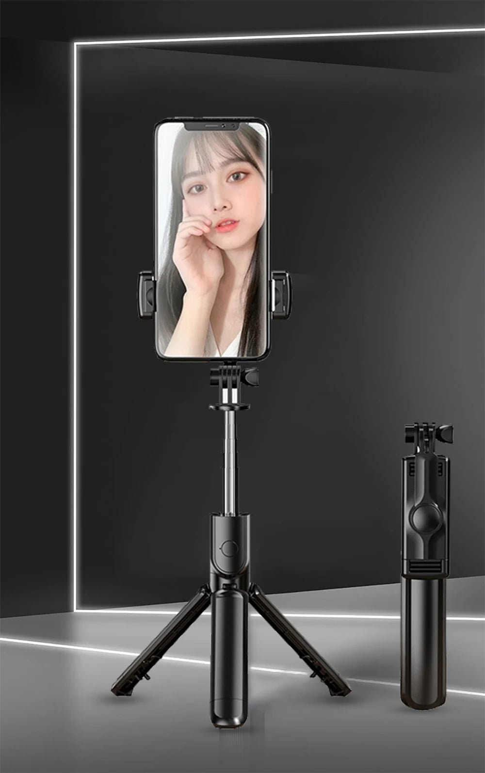 New Wireless Bluetooth Selfie Stick Mobile Phone Holder