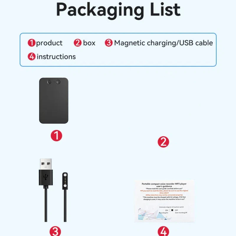 8-128GB AI ChatGPT-4 Intelligent Voice Recorder Audio App Device