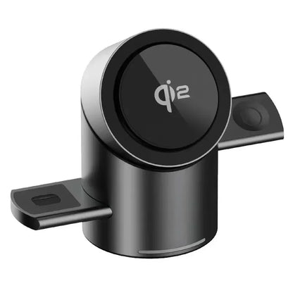 3 In 1 Magnetic Touch Button Wireless Charger For Android iPhone iWatch