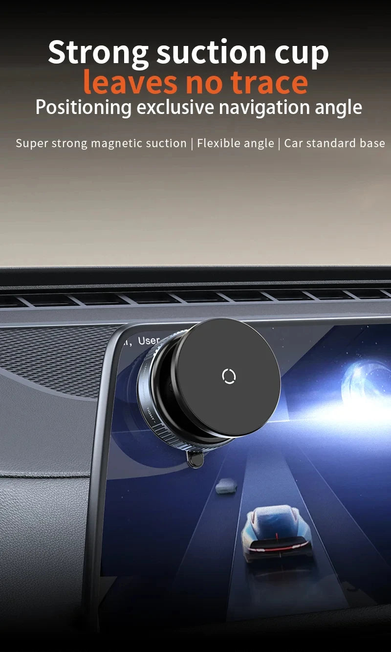 Universal Vacuum Car Magnetic Phone Holder Foldable Suction Cup