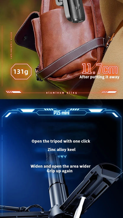 Portable Selfie Stick for Phones - Mini Bluetooth Remote Holder