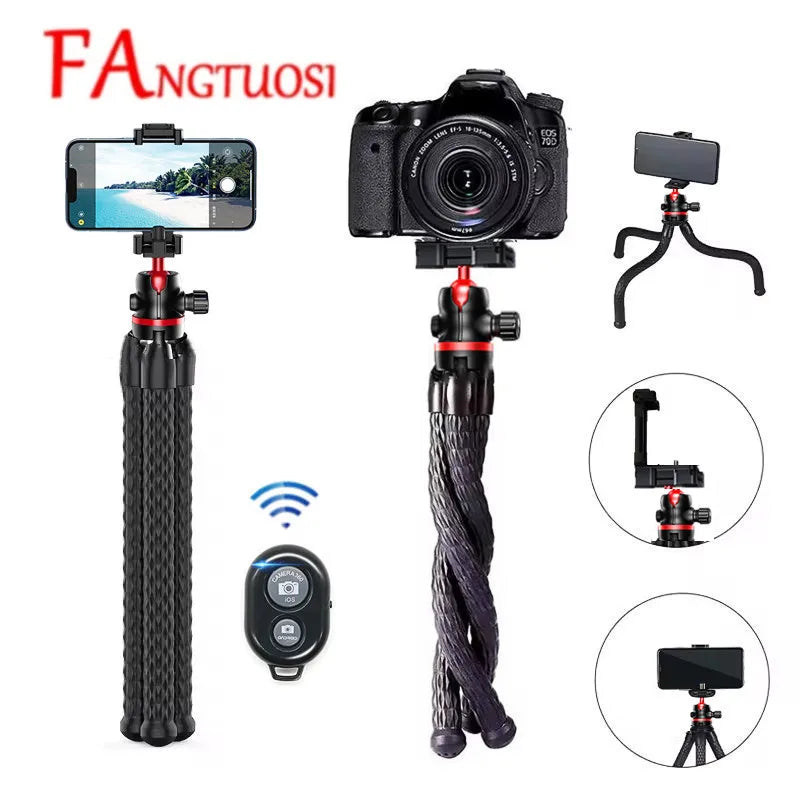 Flexible Octopus Tripod for Phone Camera DSLR 2in1 Design