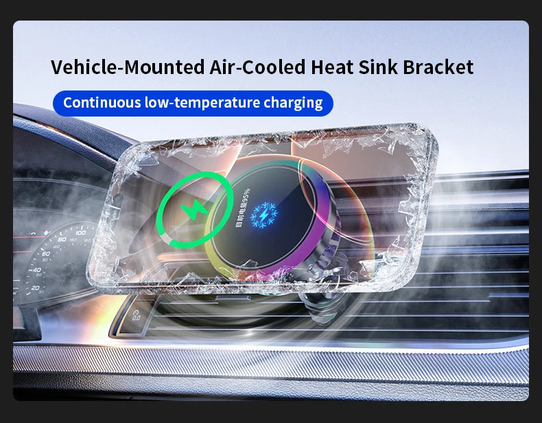 Wireless Car Charger 15W Magnetic Turbo Air Cooling