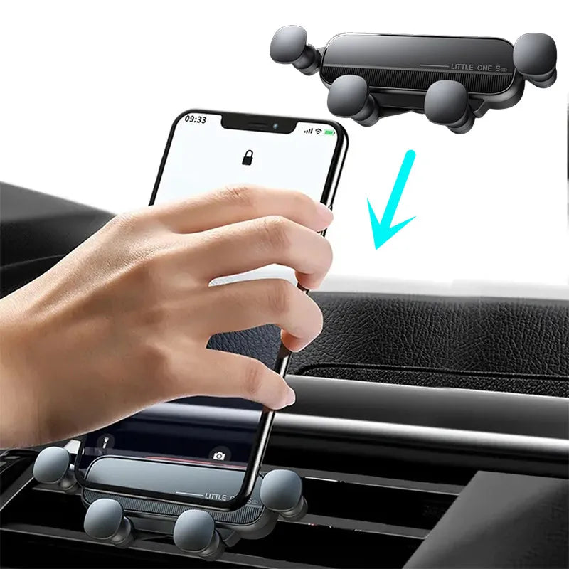 Gravity Car Phone Holder Air Vent Clip Mount Mobile Cell Phone Stand