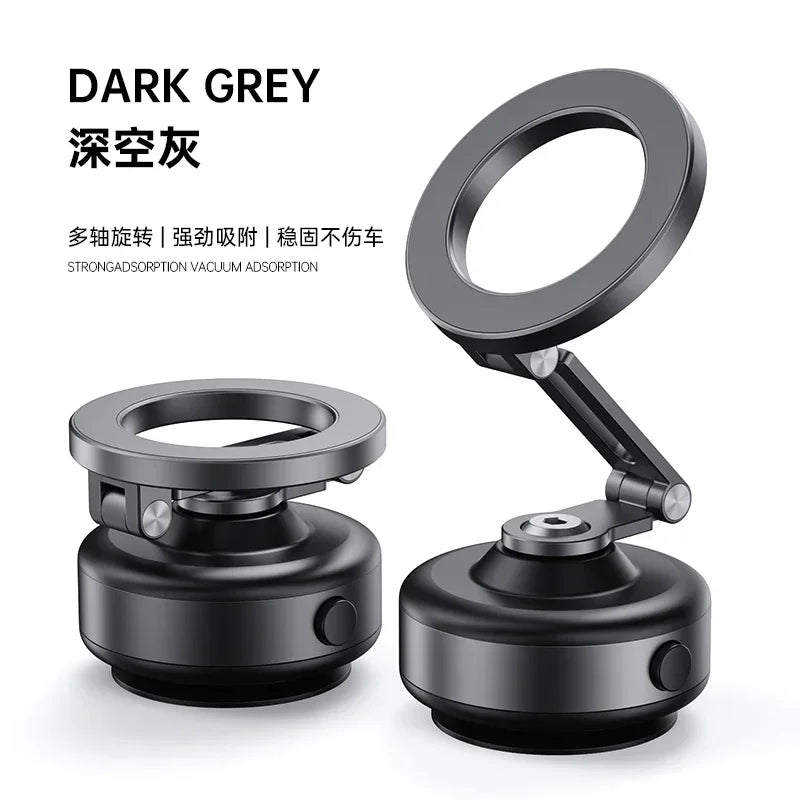 Magnetic Vacuum Adsorption Phone Car Holder Foldable