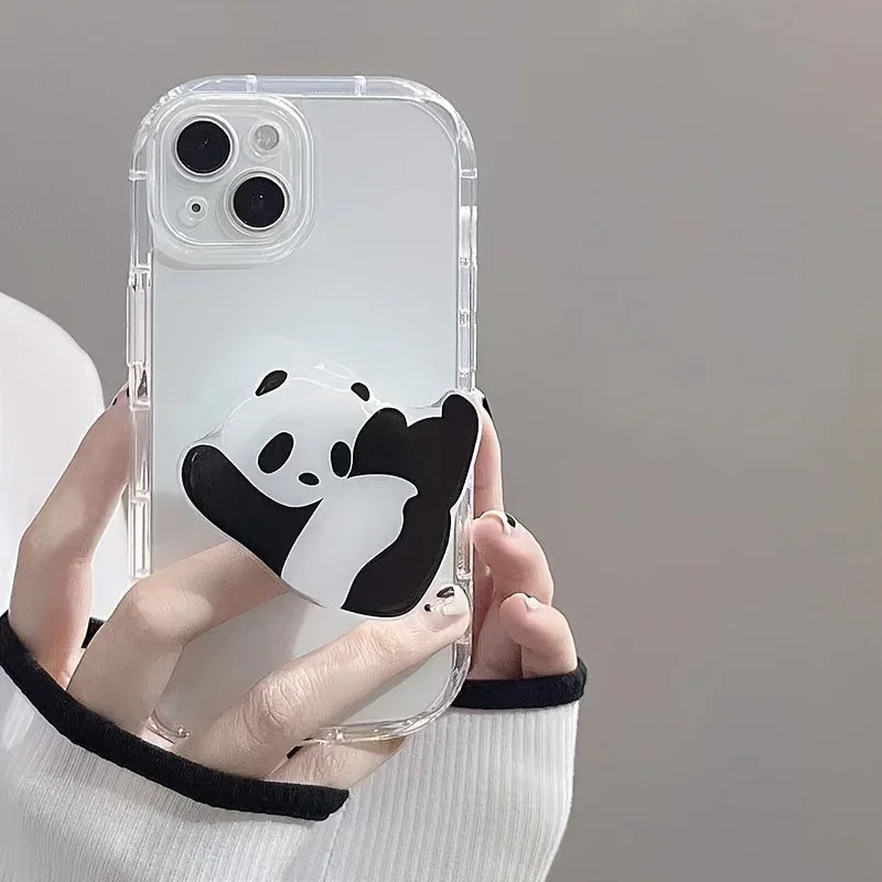 Panda Cute Cartoon Design Hand Grip Handle 360° Phone Holder