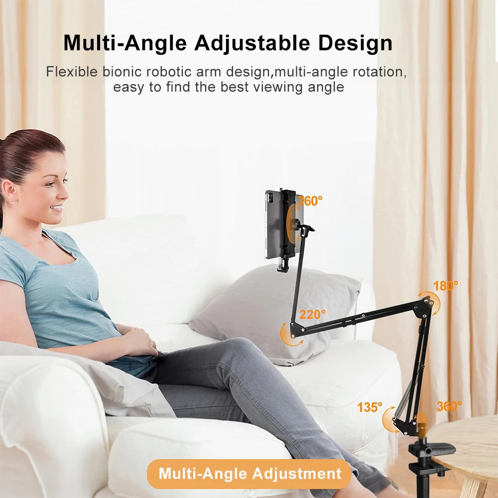 Tablet Stand Holder for Bed Rotatable Phone Stand Holder Long Arm