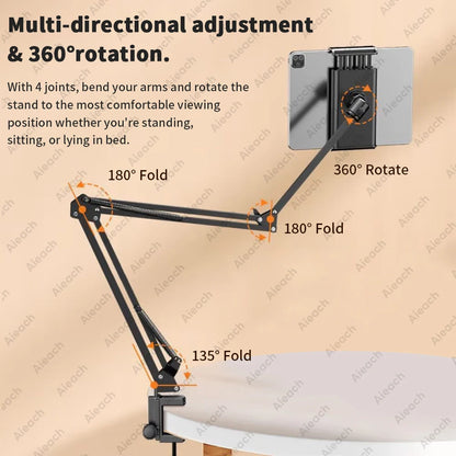 GOYN Metal Tablet Stand, Foldable 360° Rotating Holder
