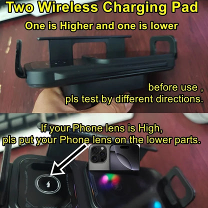 Universal Car Phone Wireless Charger Holder 360° Rotation Mount