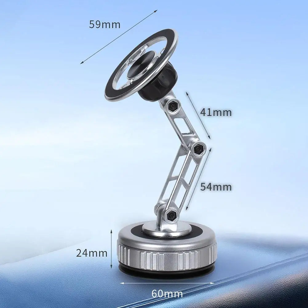 Car Phone Holder With Vacuum Magnetic Suction Cup Foldable