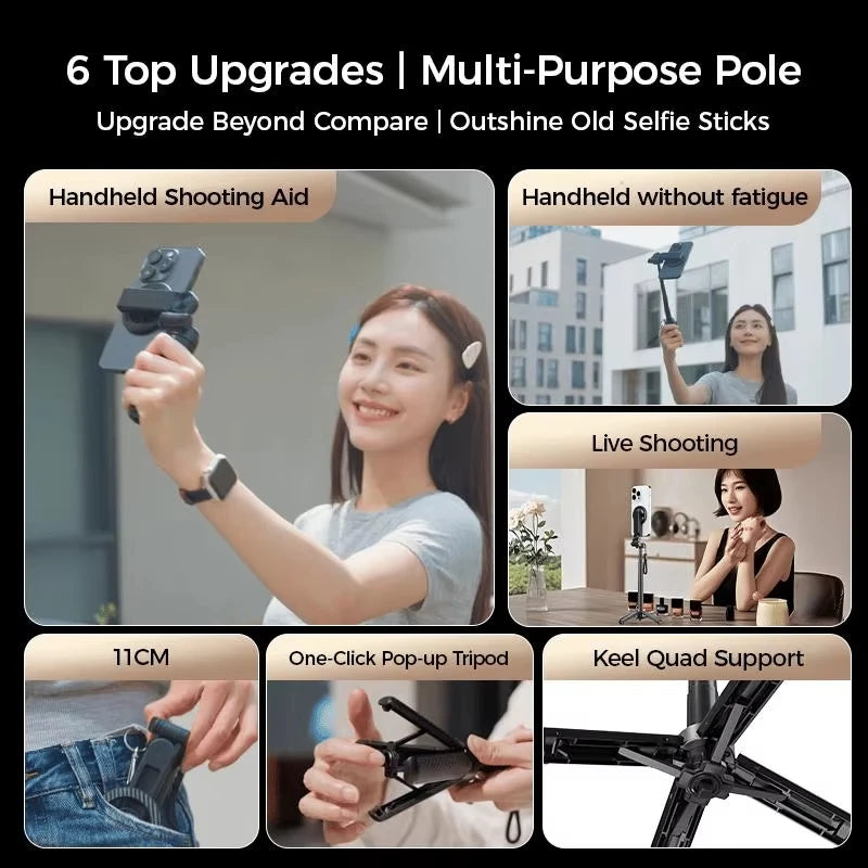 4-in-1 Multifunctional Magnetic mini Selfie Stick
