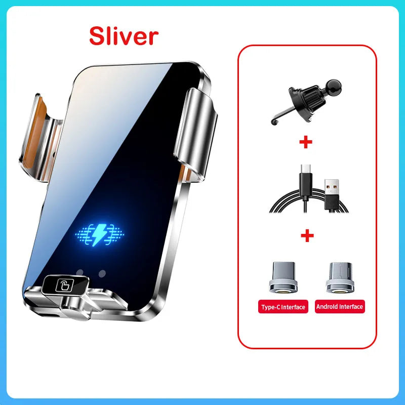 66W Magnetic Head Car Phone Holder 15W Fast Wireless Charger