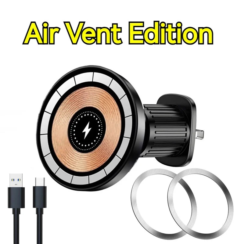 15W Universal Magnetic Car Phone Wireless Charger Holder