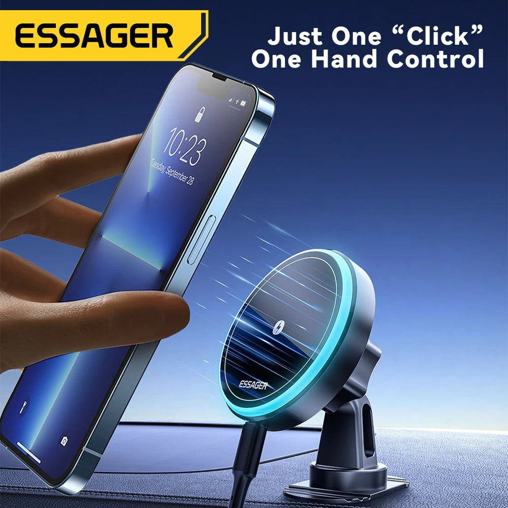 Essager 15W Magnetic Wireless Car Phone Holder Adjustable