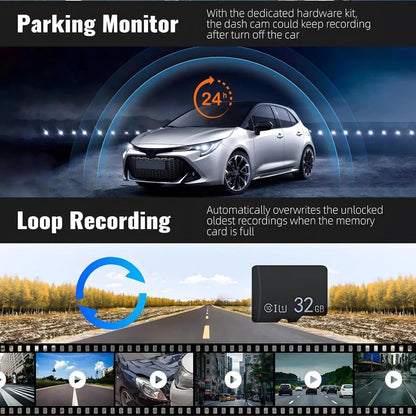 1080P HD Front Rear Dashcam 1 Count Dash Camera for Car