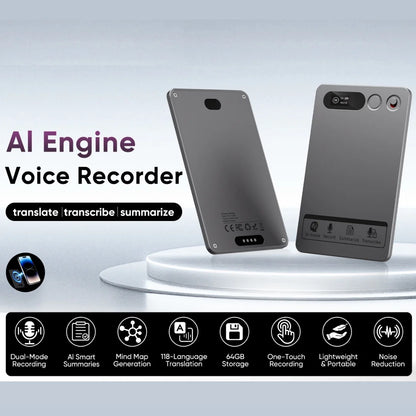 AI ChatGPT-4 Intelligent Voice Recorder App Control Recorder Summarize