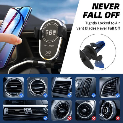 30W Air Vent Car Wireless Charger Gravity Phone Holder