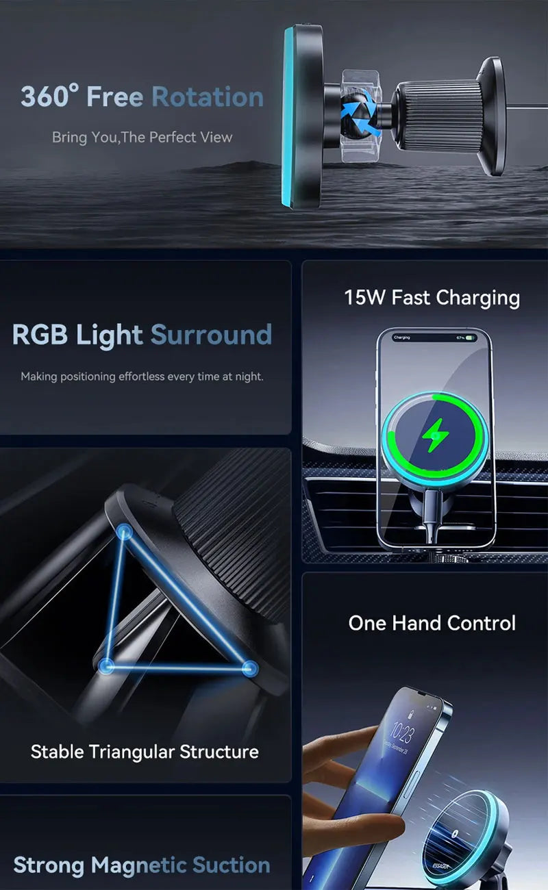 Car Phone Holder For BMW X1 U11Magnetic Wireless Charging