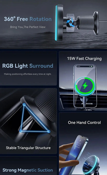 Car Phone Holder For BMW X1 U11Magnetic Wireless Charging