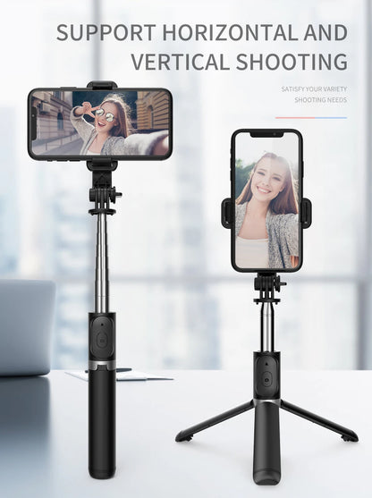 Q02 Foldable Tripod Selfie Stick Wireless Bluetooth