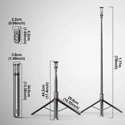 TT01 Portable 70 Inch All-in-one Auto Pop Open Tripod