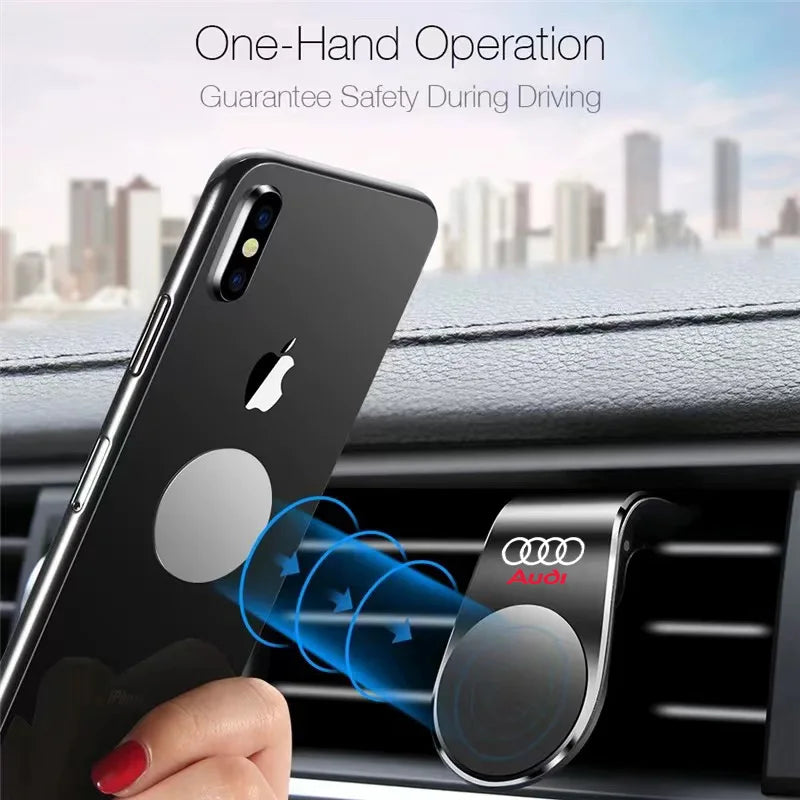 Sline Logo Magnetic Car Phone Holder in Car Phone Stand Clip Mount