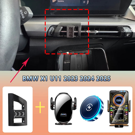 Car Phone Holder For BMW X1 U11Magnetic Wireless Charging