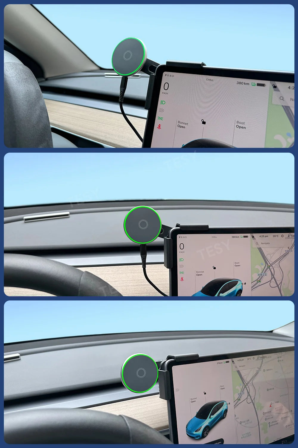 Cybertruck BYD Car Phone Mount Holder 15W Magnetic