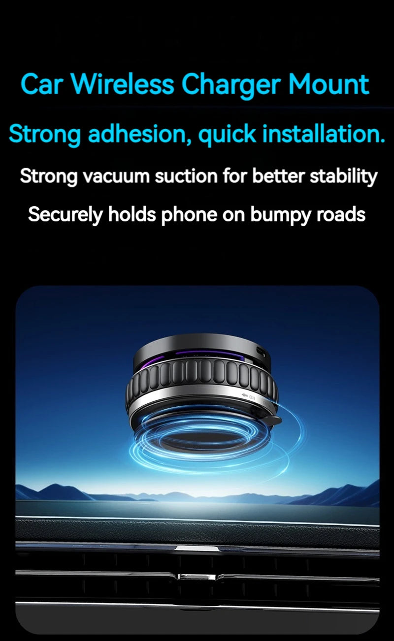 15W Universal Car Magnetic Phone Wireless Charging Holder