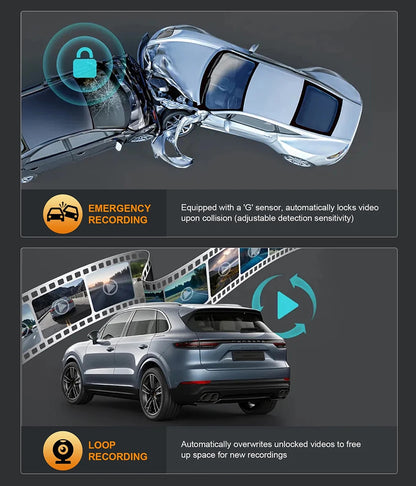 Dash Cam for Cars 4K Front or Rear Camera Car Dvr WIFI Car Camera