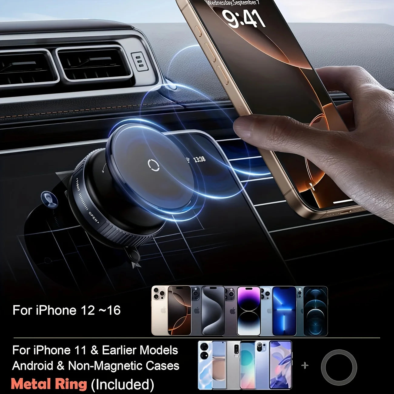 360° Magsafe Car Phone Holder Mount Support Magnet