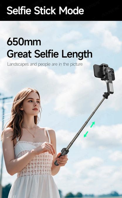 AXNEN AI Desktop Gimbal Tripod Extendable Selfie Stick