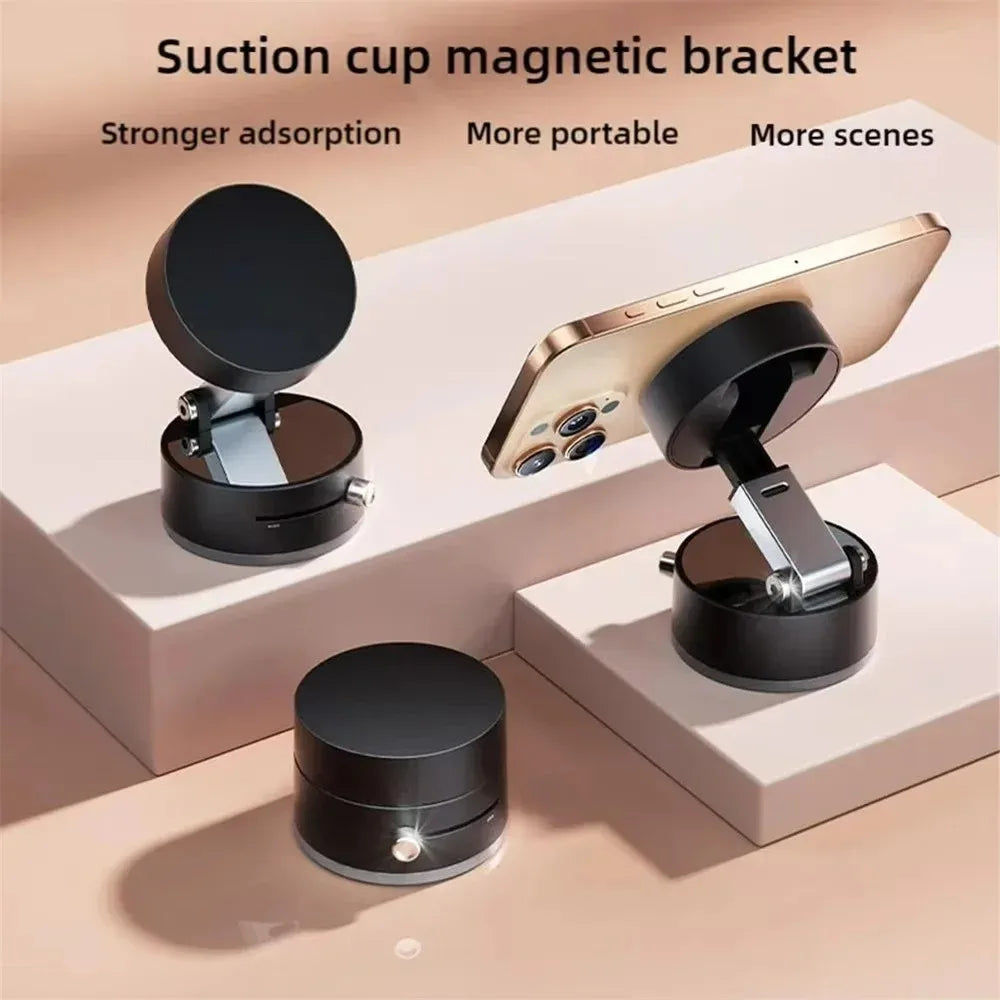 1PC Vacuum Magnetic Car Phone Mount 360 Rotating Suction Cup