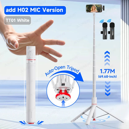 Bluetooth Selfie Stick Tripod Auto Pop-Up Foldable Holder